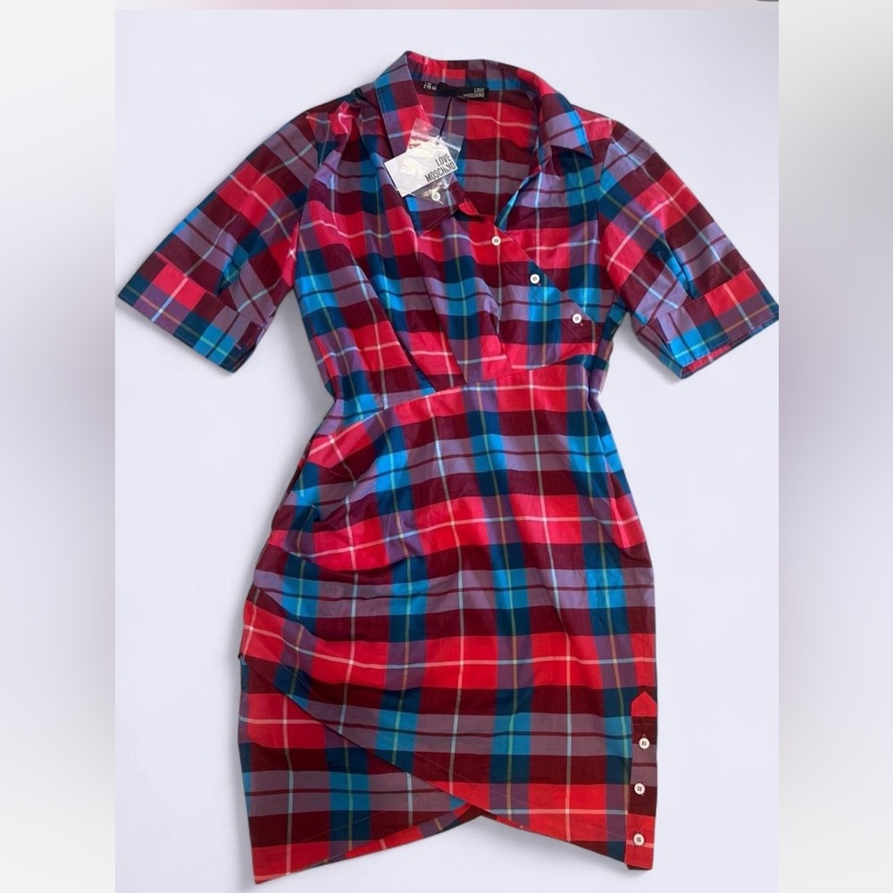 Moschino Multicolor Plaid Shirt